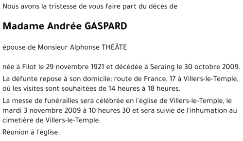 Andrée GASPARD