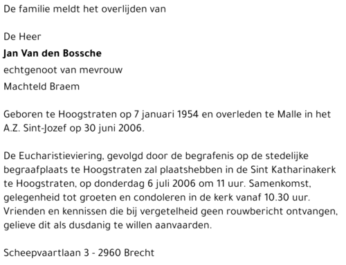 Jan Van den Bossche