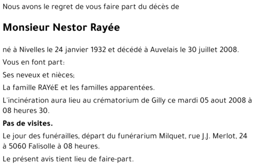 Nestor Rayée