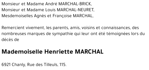 Henriette MARCHAL