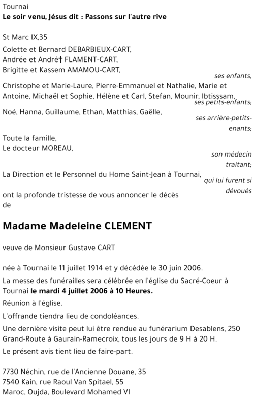 Madeleine CLEMENT
