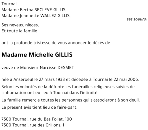 Michelle GILLIS