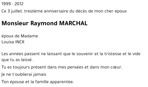 Raymond MARCHAL