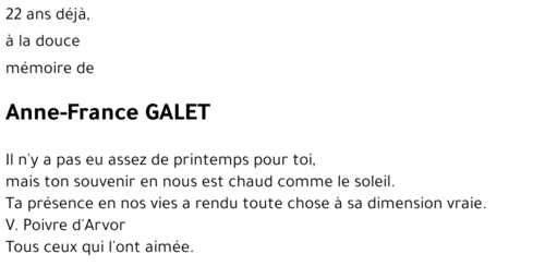 Anne-France GALET