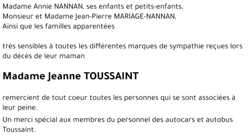 Jeanne TOUSSAINT