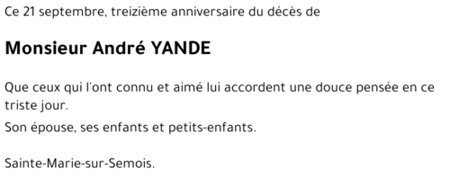 André YANDE