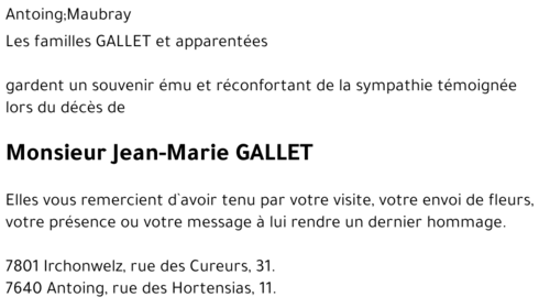 Jean-Marie GALLET