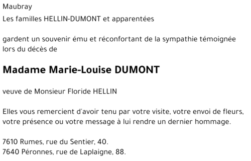 Marie-Louise DUMONT