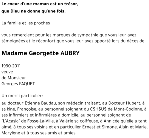 Georgette Aubry