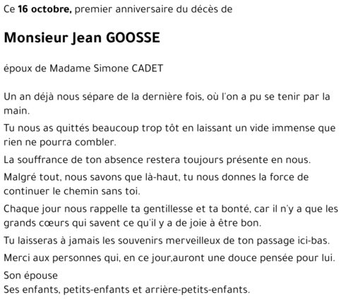 Jean GOOSSE