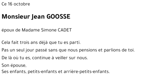 Jean GOOSSE