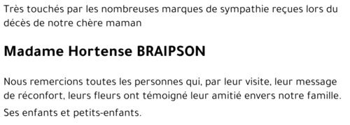 Hortense BRAIPSON