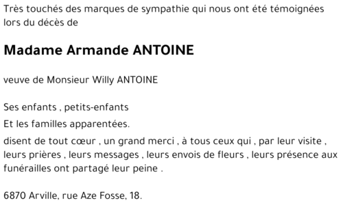 Armande ANTOINE