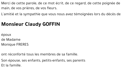 Claudy GOFFIN