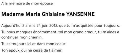 Maria Ghislaine YANSENNE