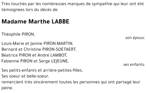 Marthe LABBE