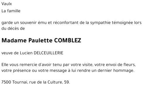 Paulette COMBLEZ