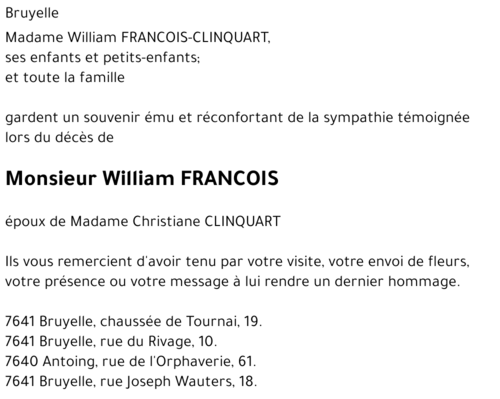 William FRANCOIS