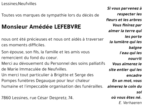 Amédée LEFEBVRE