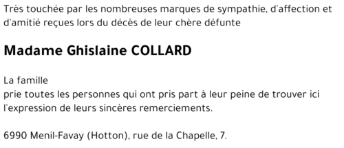 Ghislaine COLLARD