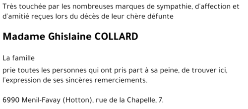 Ghislaine COLLARD