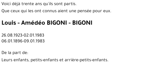 Louis - Amédéo BIGONI - BIGONI