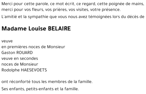 Louise BELAIRE