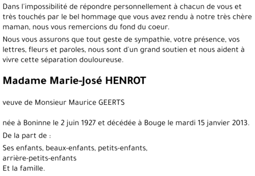 Marie-José HENROT