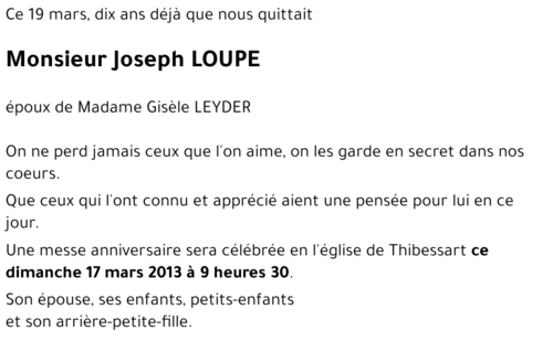 Joseph Loupe