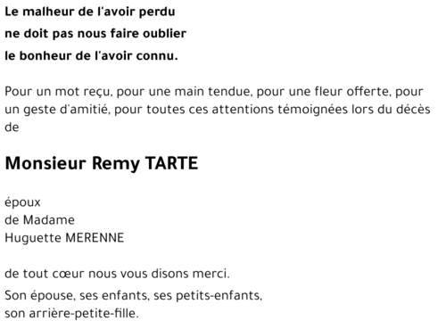 Remy TARTE