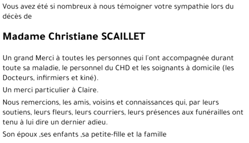 CHRISTIANE scaillet