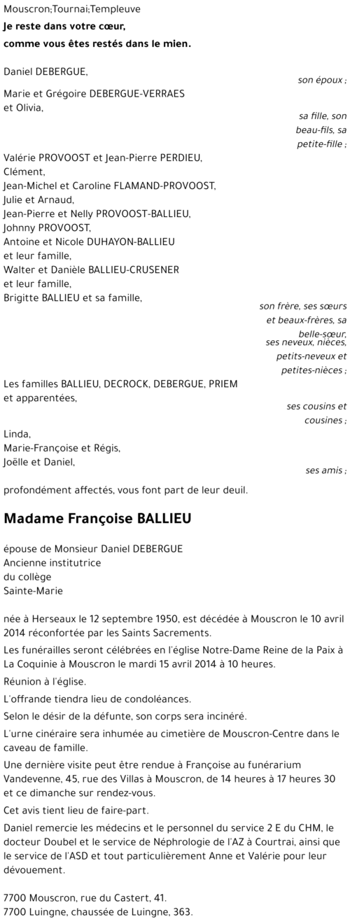 Françoise BALLIEU