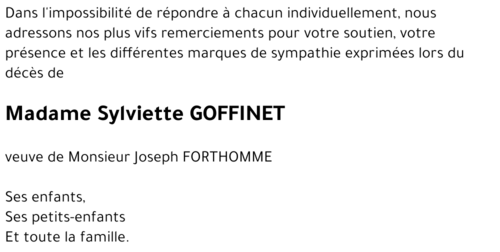 Sylviette GOFFINET