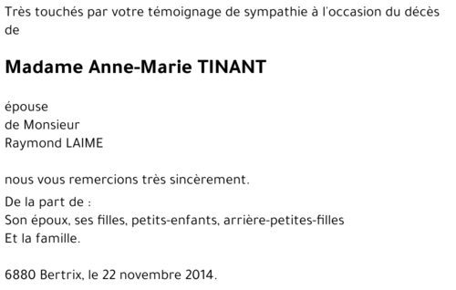 Anne-Marie TINANT