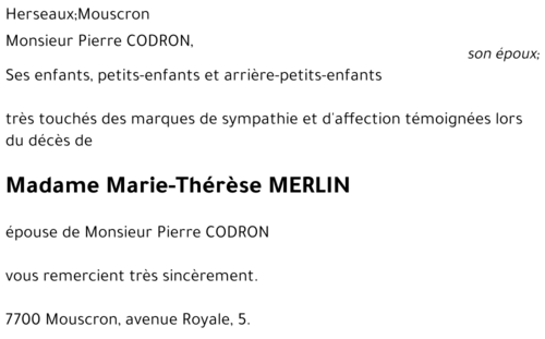 Marie-Thérèse MERLIN