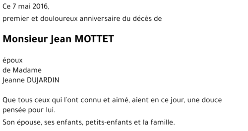 Jean MOTTET 