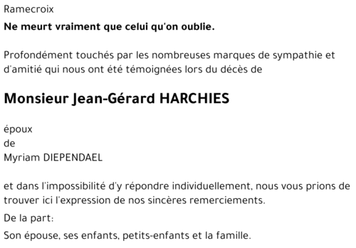 Jean-Gérard HARCHIES