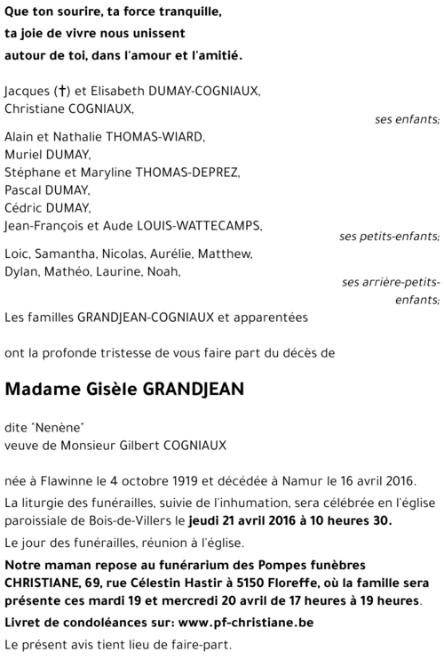 Gisèle GRANDJEAN