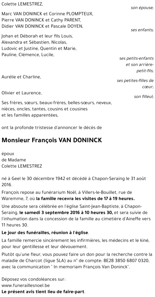 François VAN DONINCK