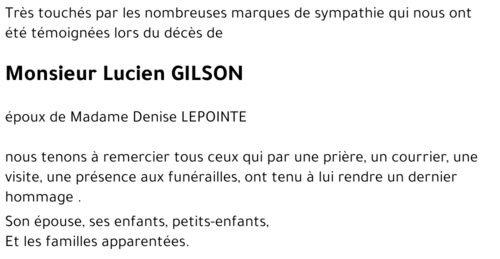 Lucien GILSON 