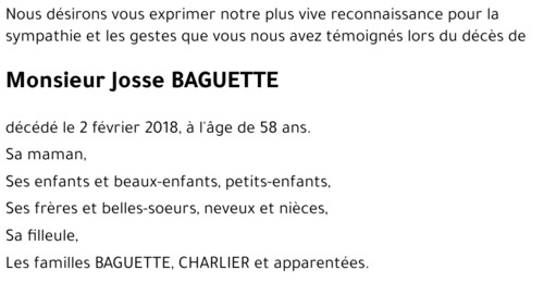 Josse BAGUETTE