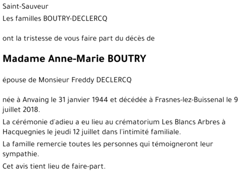 Anne-Marie BOUTRY