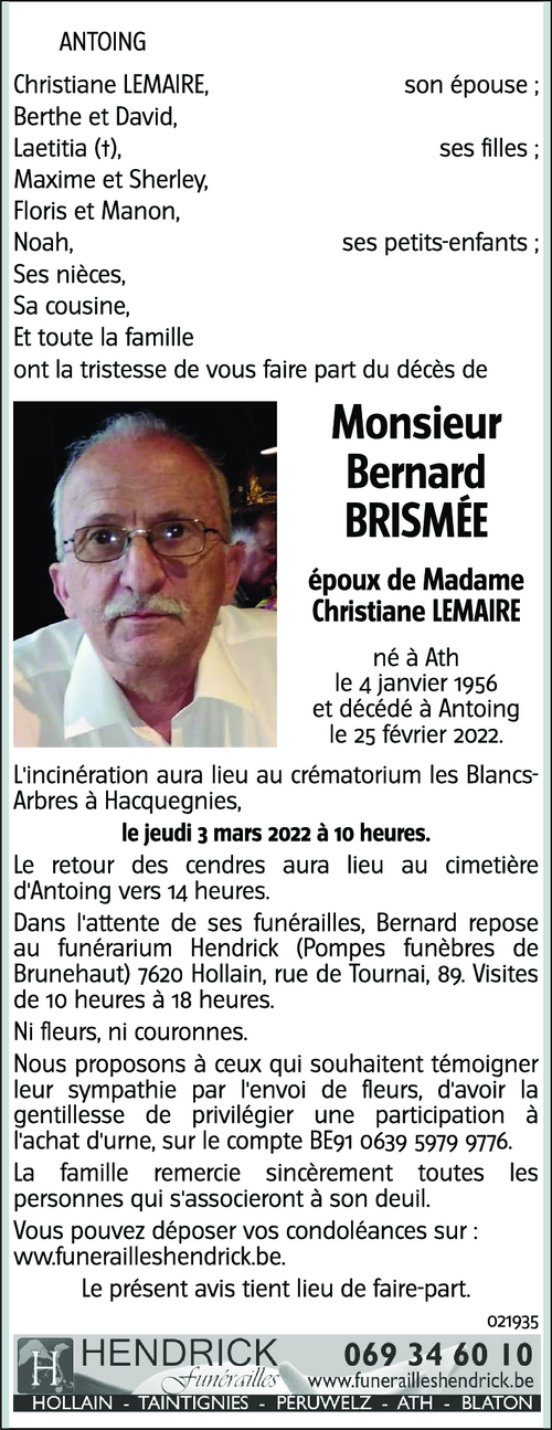 Bernard BRISMEE