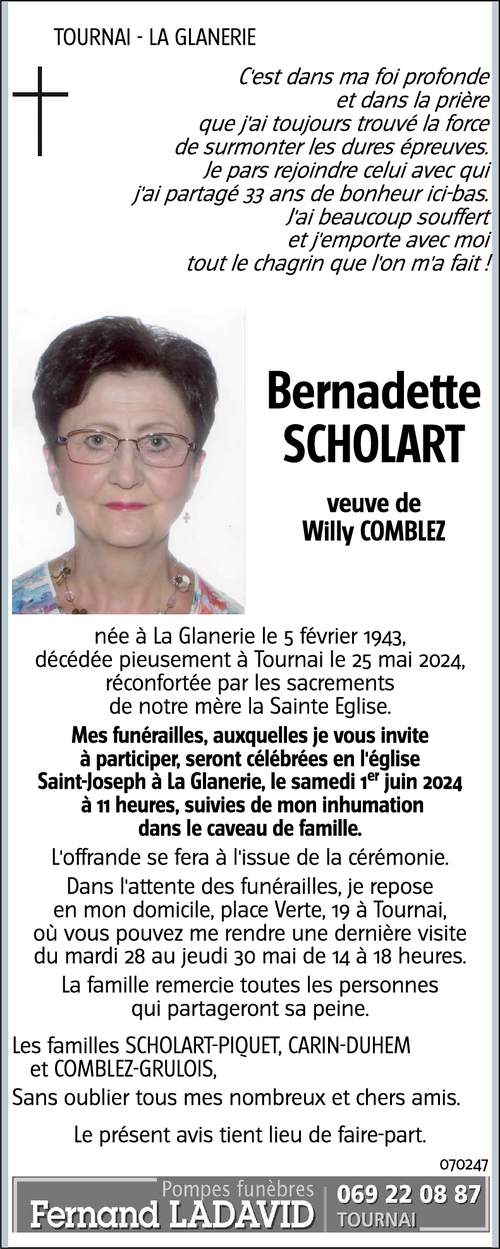 Bernadette SCHOLART