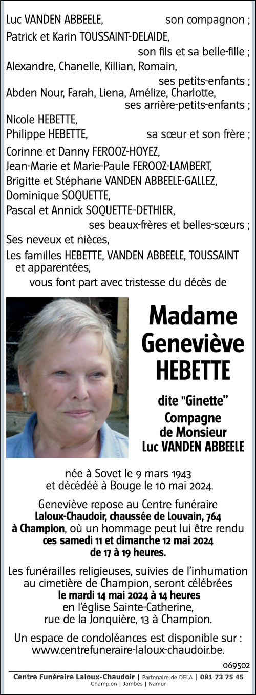 Geneviève HEBETTE