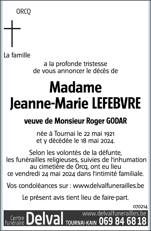 Jeanne-Marie LEFEBVRE