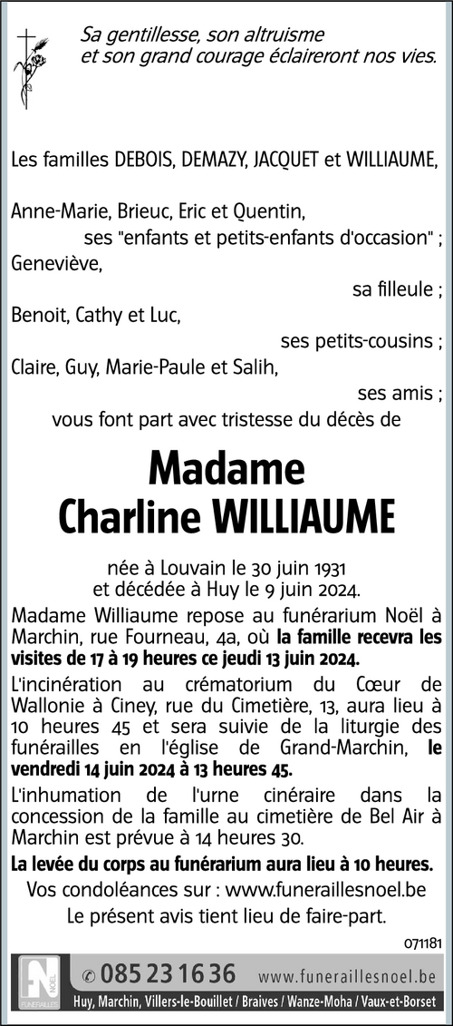 Charline WILLIAUME