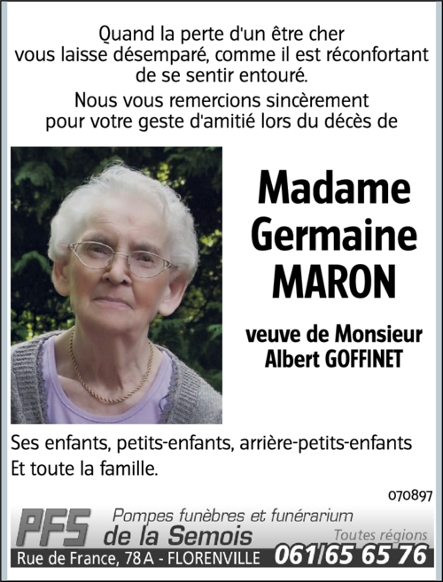 Germaine MARON.