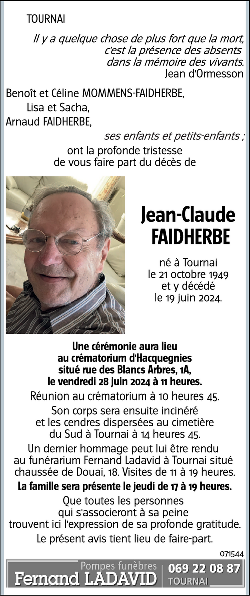 Jean-Claude FAIDHERBE