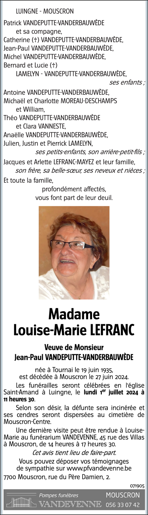 Louise-Marie LEFRANC